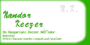 nandor keczer business card